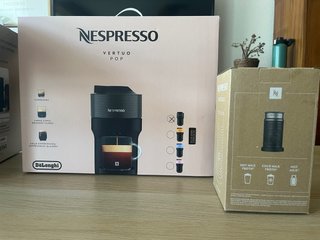 NUEVA Cafetera Nespresso Vertuo Pop + Aeroccino 3