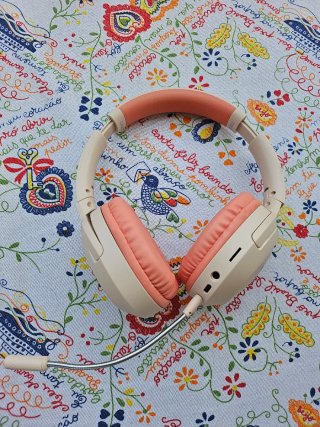 Auriculares Beige y Rosa