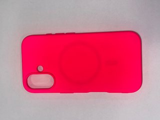 Cover Silicone iPhone 16-17 MagSafe Rosa Fluo