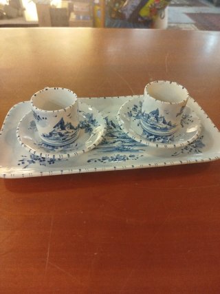 Set 2 Tazzine Caffè Porcellana Blu
