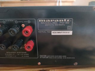Amplificador Marantz PM50.