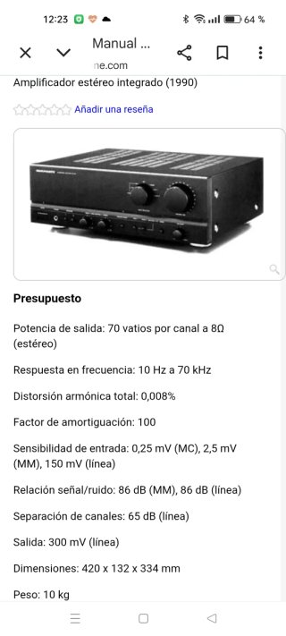 Amplificador Marantz PM50.