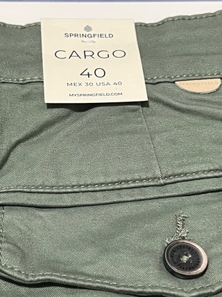 Pantalones Cargo Springfield Verde Oliva Talla 40