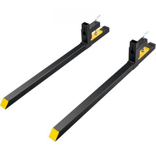Garras de Palet de Sujeción, Garras de Palet de 907.2 kg de Capacidad, Garras de Cubo de Tractor de 152.4 cm, Accesorio de Cargador Frontal de Alta Resistencia para Cubo de Cargador, Tractor, Skid...