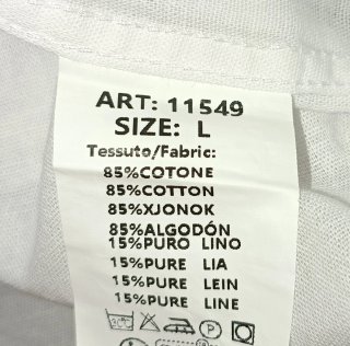 Camicia Cotone Lino Plus Up Nuova M/L Vari Colori