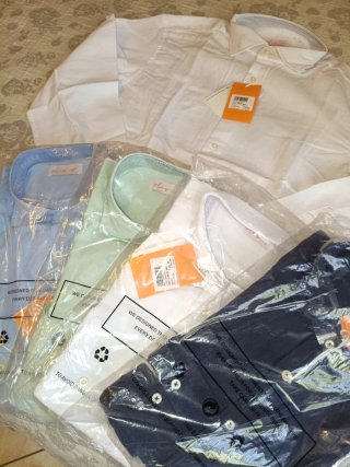 Camicia Cotone Lino Plus Up Nuova M/L Vari Colori