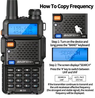 2x Walkie Talkie Baofeng UV-5R Ricetrasmittente