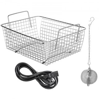 Limpiador Ultrasónico de 10L Limpiador de Joyas con Calentador Temporizador para Limpieza de Joyas Control de Perilla Gafas Anillos Dentaduras Instrumentos Musicales