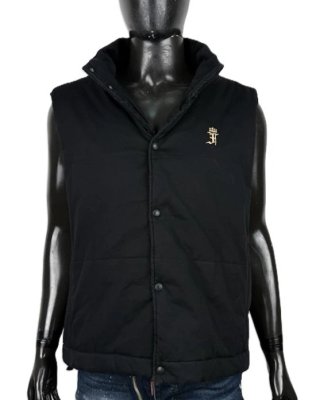 FRWRD Gilet Imbottito Uomo XXL Nero Cotone Stretch