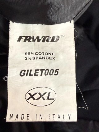 FRWRD Gilet Imbottito Uomo XXL Nero Cotone Stretch
