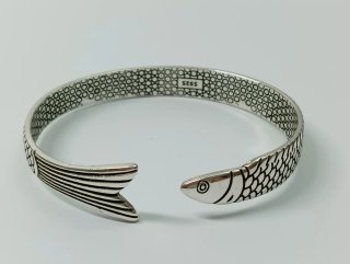 Pulsera Plata 925 Diseño Pez Ajustable