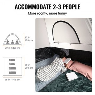 Tienda para Cama de Camión, Tienda para Camiones Pickup de 5.5'-6' con Capa de Lluvia y Bolsa de Transporte, Tienda para Camiones Doble Capa Impermeable PU2000mm para Acampar, Acomoda de 2 a 3 Per...