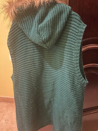 Chaleco Tiffosi Verde Talla Única con Pelo