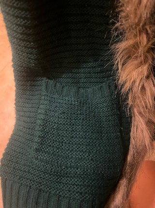 Chaleco Tiffosi Verde Talla Única con Pelo