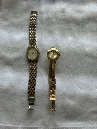2 Relojes Mujer Oro y Plata