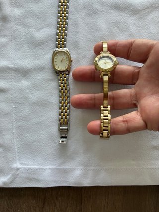 2 Relojes Mujer Oro y Plata
