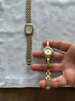 2 Relojes Mujer Oro y Plata