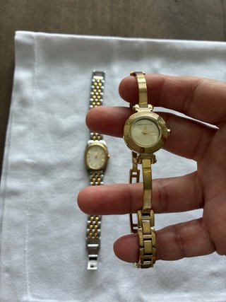 2 Relojes Mujer Oro y Plata