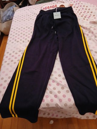 Pantalón chándal Miss Kmery azul y amarillo