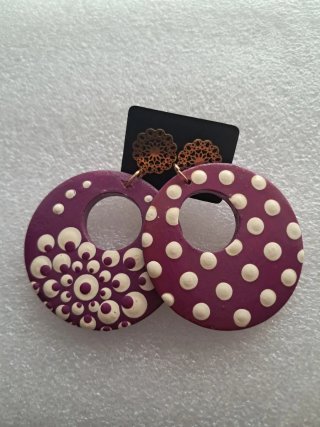 Pendientes Flamenco Pintados a Mano