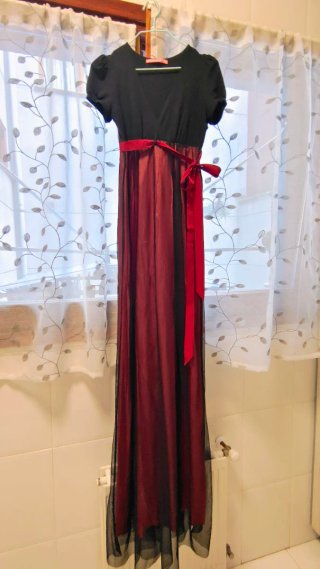 Vestido Fornarina Raso y Tul Largo
