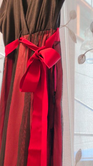 Vestido Fornarina Raso y Tul Largo