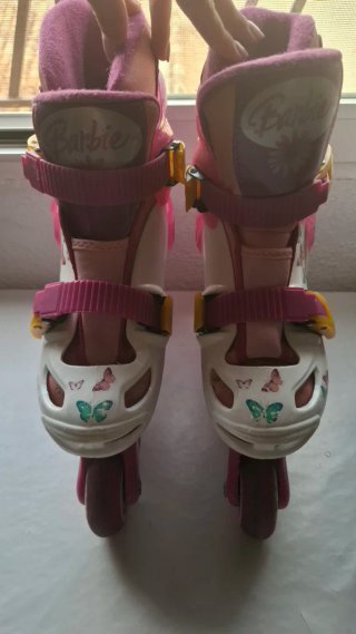 Patines Barbie Niña Rosas Mariposas