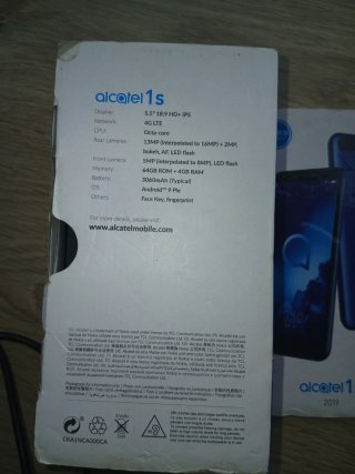 Alcatel 1S Negro Nuevo con Cargador