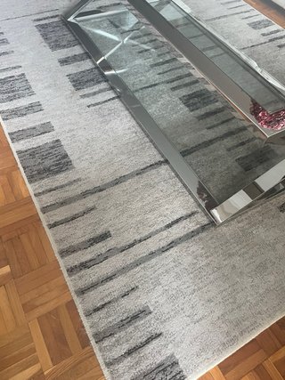 Alfombra Beige y Gris