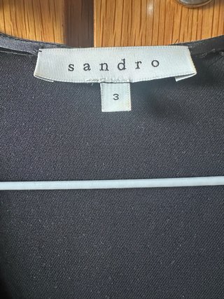 Vestido Sandro negro y azul dos piezas