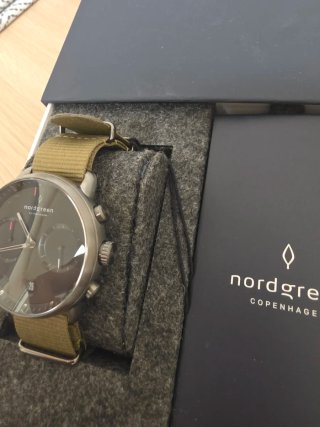 Nordgreen Pioneer Cronógrafo Negro/Verde Militar