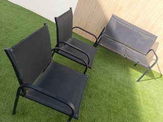 Sofá y 2 Sillas Exterior
