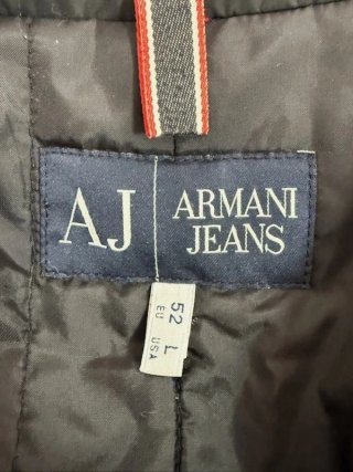 Armani Jeans Giacca Uomo Taglia 52 L Nera Foderata