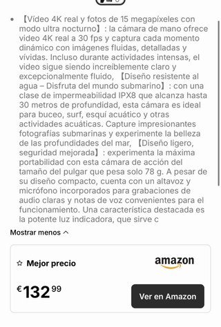 SJCAM SJ20 Cámara Acción SuperNight