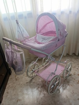 Carrito de muñecas rosa Niza