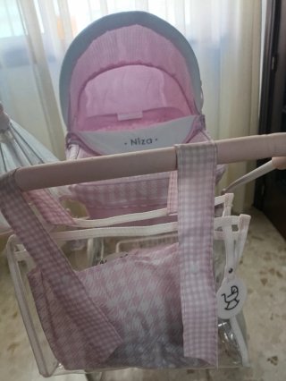 Carrito de muñecas rosa Niza