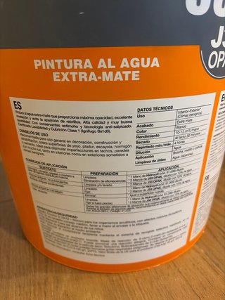 Pintura JUNO J33 OPAK Extra-Mate 15L