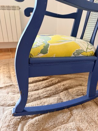 Mecedora hamaca vintage de madera