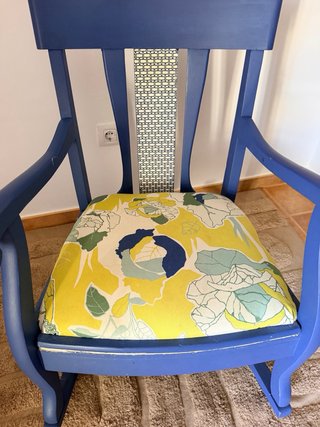 Mecedora hamaca vintage de madera