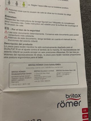 Silla coche Isofix 0-4 años Britax Römer