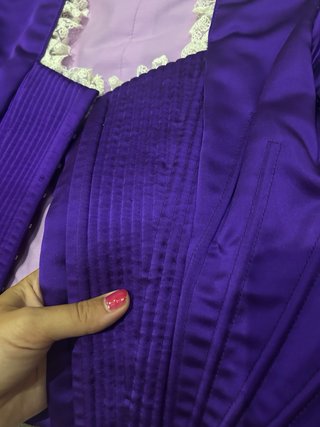 Corpiño fallera morado liso