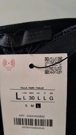 Top Corsetero Negro Zara Talla L