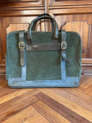 Maletin viaje Artespaña verde ante retro vintage
