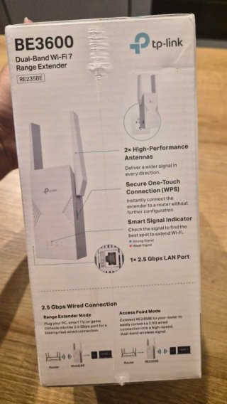 Repetidor WiFi TP-Link BE3600 Wi-Fi 7