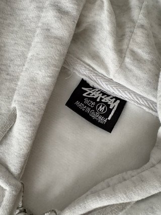 Sudadera Stussy Gris con Cremallera