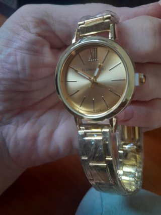 Orologio dorato in acciao
