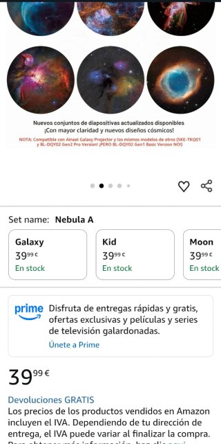 Discos para proyector de galaxia (6 unidades)