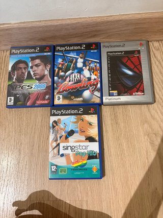 Lote 4 Juegos PS2: PES 2008, Bowling, Spider-Man,
