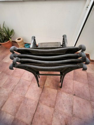 4 Sillones de Terraza Metal y Tela