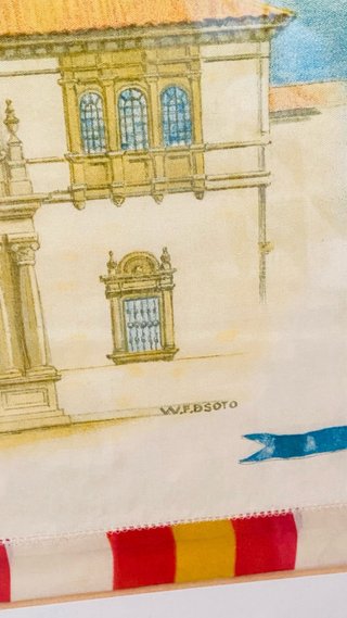 Cartel textil antiguo Exposición Barcelona 1929